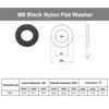TERF® M6 Black Nylon Flat Washer M6 / 6mm ID