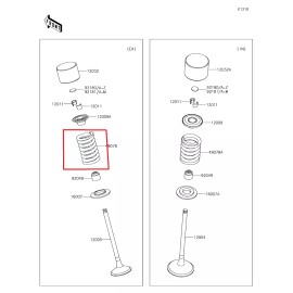 Kawasaki GENUINE OEM KAWASAKI KX250F 2004-2019 KX250 EXHAUST VALVE SPRING