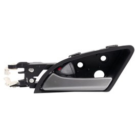 TRQ Driver Side Interior Door Handle Black Housing with Silver Lever Compatible with 2008-2012 Honda Accord 2010-2011 Accord Crosstour