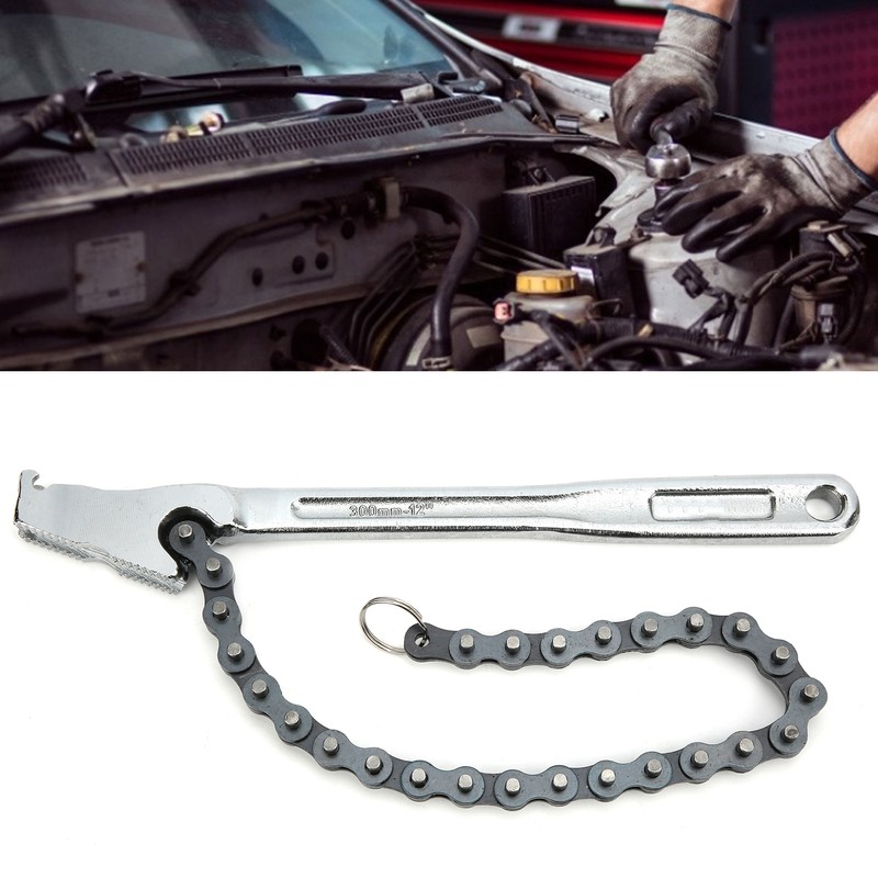 Chain Wrench High Hardness Surface Polished ChromePlated Chrome Vanadium Steel