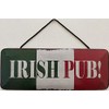 Blechschild Blechemma Irish Pub Flag with Cord 27 x 10 cm