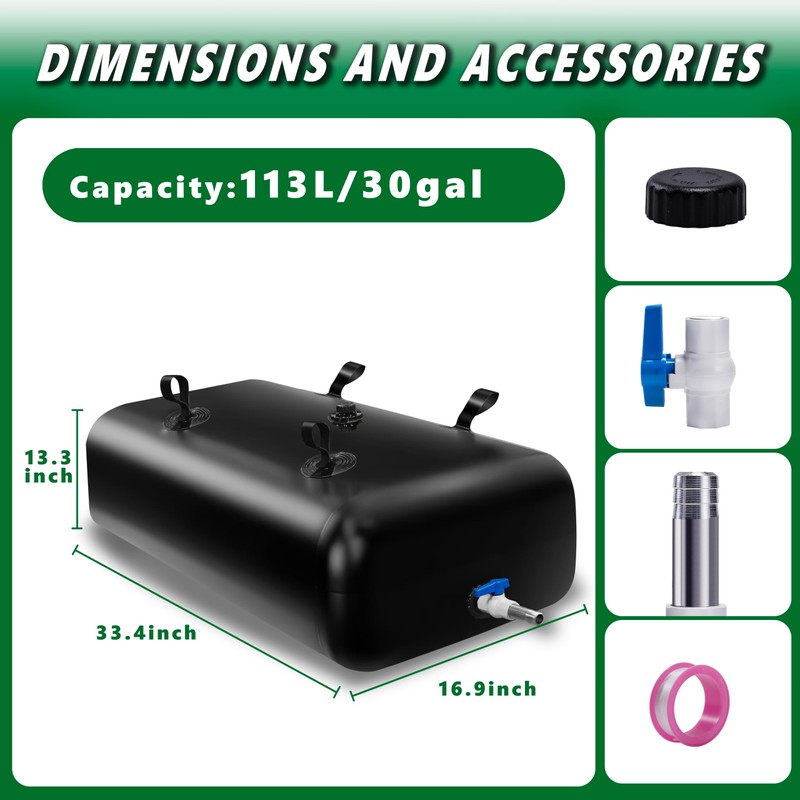 MXQMKL 113 L/30 gal Water Bladder Storage Containers, Foldable Portable