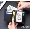 BULLCAPTAIN Men RFID Blocking Bifold Wallet Genuine Leather Card Holder