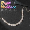 Reaky Rhinestone Choker Necklaces Silver Crystal Necklace Sparkly Choker Necklace
