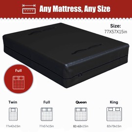 Mattress Bags for Moving with 8 Handles and 2 Zippers, Heavy Duty Full Mattress Bags for Storage, Reusable Waterproof Thickened Mattress Mobility Cover, Moving Bag (Full 77x57x15inch)