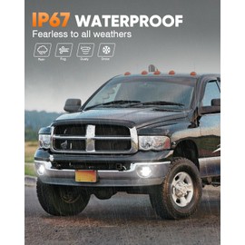 BICYACO LED Fog Light with DRL Compatible with Dodge Ram 1500 2002-2008 Dodge Ram 2500/3500 Pickup Truck 2003 2004 2005 2006 2007 2008 2009-1 Pair (Silver)