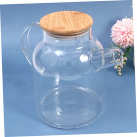 CIYODO 1.6l Glass Water Filter Kettle with Strainer Camping Kettle Heat-Resistant Juice Pitcher for Cold Water Home Outdoor Use