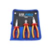US PRO 3 Piece Electricians Insulated VDE Pliers & Cutter