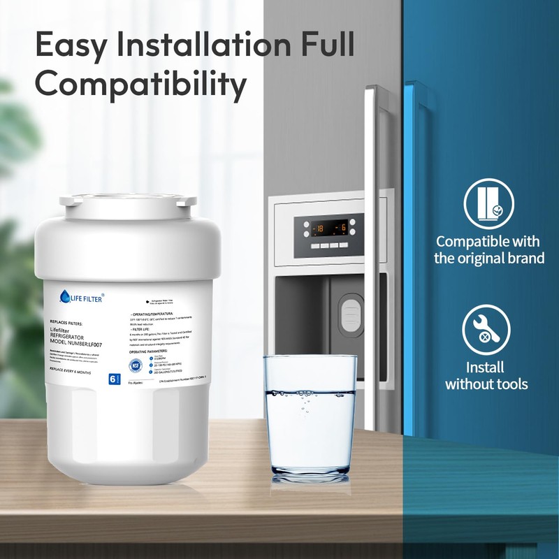 Lifefilter Replacement for MWF Refrigerator Water Filters, MWFP, HDX FMG-1,