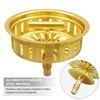 KONE 3-1/2 Inch Kitchen Sink Drain Assembly Stainless Steel Gold
