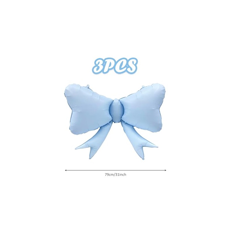 Elaliyi Large Bow Balloons 3 Pcs - Macaron Bow Theme