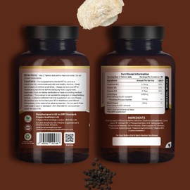 Lions Mane Mushroom Supplement 4000mg with Vitamins B1, B6, B12 & Black Pepper – Super Strength Vegan Tablets with 50% Polysaccharides – 180 Count – Made in the UK by Prowise – Not Powder or Capsules