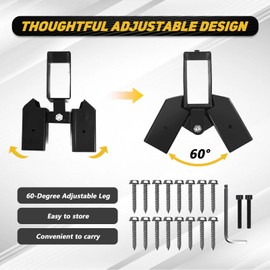 DEWHONETE 2x4 Target Stand Brackets Heavy Duty Adjustable Targets Hanger Holder Spare Parts A-Frame Swing Sets Brackets 2 Pcs Steel
