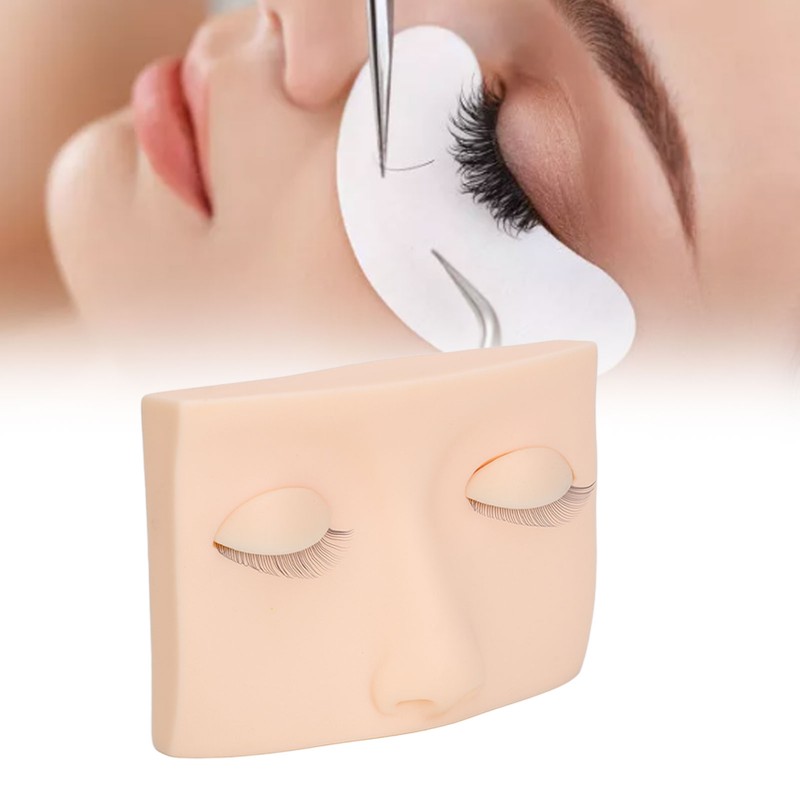 Eyelash Mannequin Head Practice Realistic Half Face Makeup Head Training