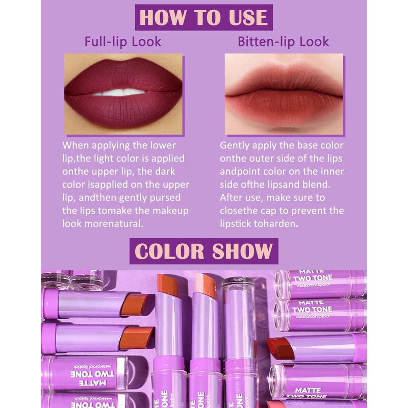 Sequin Matte Lip Balm Tinted 2 in 1 Shiny Lip