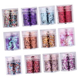 Healeved Colorful Nail Art Sequin Glitter for Stunning Manicure Designs Easy to Use Nail Shining for Women for Art and Creative Manicures