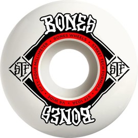 Bones Wheels Street Tech Formula STF Wides Skateboard Wheels, 54mm, 103A, V4 Wide