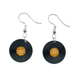 Miniblings LP Vinyl Record DJ Sound Music Plate Hanger Earrings Red