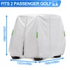 SPORTYOUTH Golf Cart Cover 2 Passenger with Reflective Strips Universal