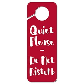 GRAPHICS & MORE Quiet Please Do Not Disturb Plastic Door Knob Hanger Sign