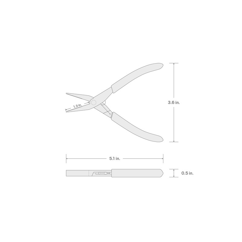 TEKTON Mini Flat Nose Pliers | PMN21001