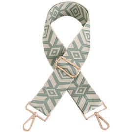 Whakano Adjustable Bag Strap for Changing, 5 cm Wide Shoulder Strap for Bags, Length Adjustable 78-140 cm Strap, DIY Accessories for Bag, Shoulder Bag, Shoulder Strap, Gold Buckle, light green