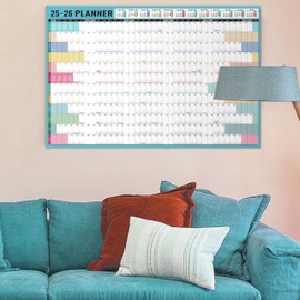 Wall Planner 2025 2026 - Academic Year Wall Planner from August 2025 to July 2026, A1 Size, Family Calendar, Morandi's Color, 850 x 580 mm