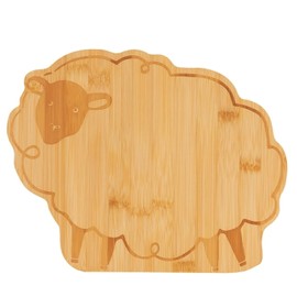 Bamboo Sheep Shaped Chopping Board – Rustic Animal Kitchen Decor – Eco-Friendly Gift