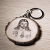 Nazzaret the Savior Jesus Christ Natural Wood Keyring - Christian