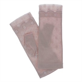 Laura Ashley 3141LA540 UV Gloves, UV Protection, Drive, Anti-slip, Cool, Contact Cool, Moisturizing, Short, Arm Cover, Popular, Brand, Laura Ashley Smartphone, Mesh, Washable, Stylish, Pink, Hand