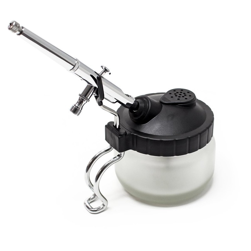 Airbrush Cleaning Pot Station Holder Paint Airbrush Hanger & Filter