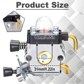 Qiuwanzia C1Q-S97 FS55 Carburetor for STHIL FS38 FS46 FS45 FS55R FS55RC HL45 FS45C FS46C FC55 FS55C KM55 KM55R HS45 String Hedge Trimmer Weed Eater Kombi Motor Replace Parts 4140 120 0612