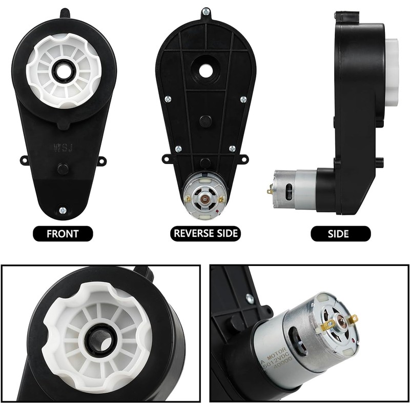 12V Ride On Upgrade Motor Gearbox 2Pcs12V RS550 40000RPM Powered