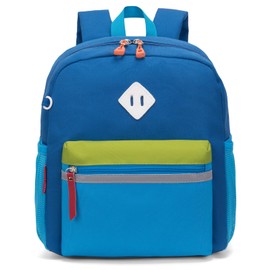 HawLander Little Kids Backpack for Boys Toddler School Bag Fits 3 to 6 years old, 12 inch, Blue