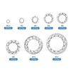 uxcell 140Pcs Internal Tooth Washers Assortment Kit, 304 Stainless Steel