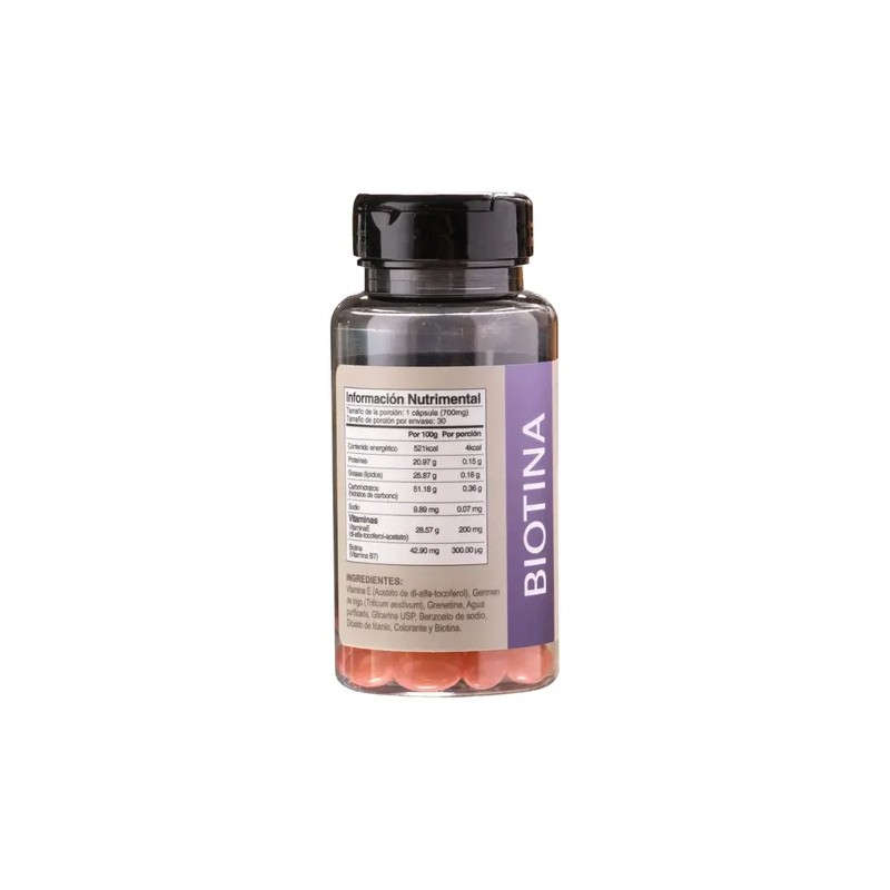 Biotina Pharmadan 300mcg Con Vitamina E C/30 Caps