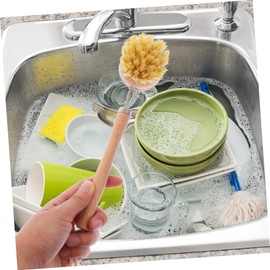 Ipetboom 2pcs Cleaning Brush Wooden Dish Washer Multifunction