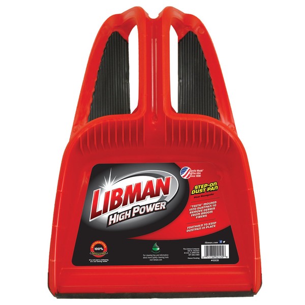 Libman 2125 Step-On Dust Pan with Molded Cleaning Teeth