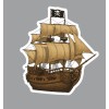 Texas Hart Designs Pirate Ship Jolly Roger Fridge Magnet