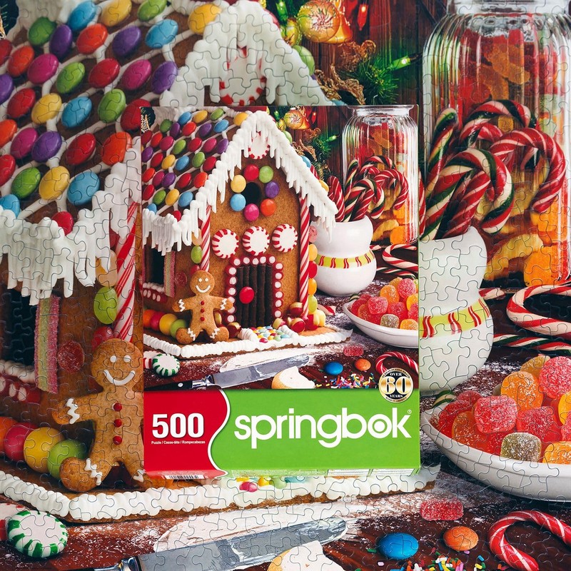 Springbok's Gingerbread House 500 Piece Jigsaw Puzzle Showcases a Tasty