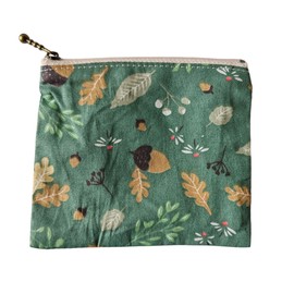 NUTFORD Multifunctional Printed Cotton Zipper Purse Pouch Bag with Cotton Lining for The Storage of Coins and Notes, Cosmetic Accessories, Small Electronics Accessories, Keys, etc.. (E)