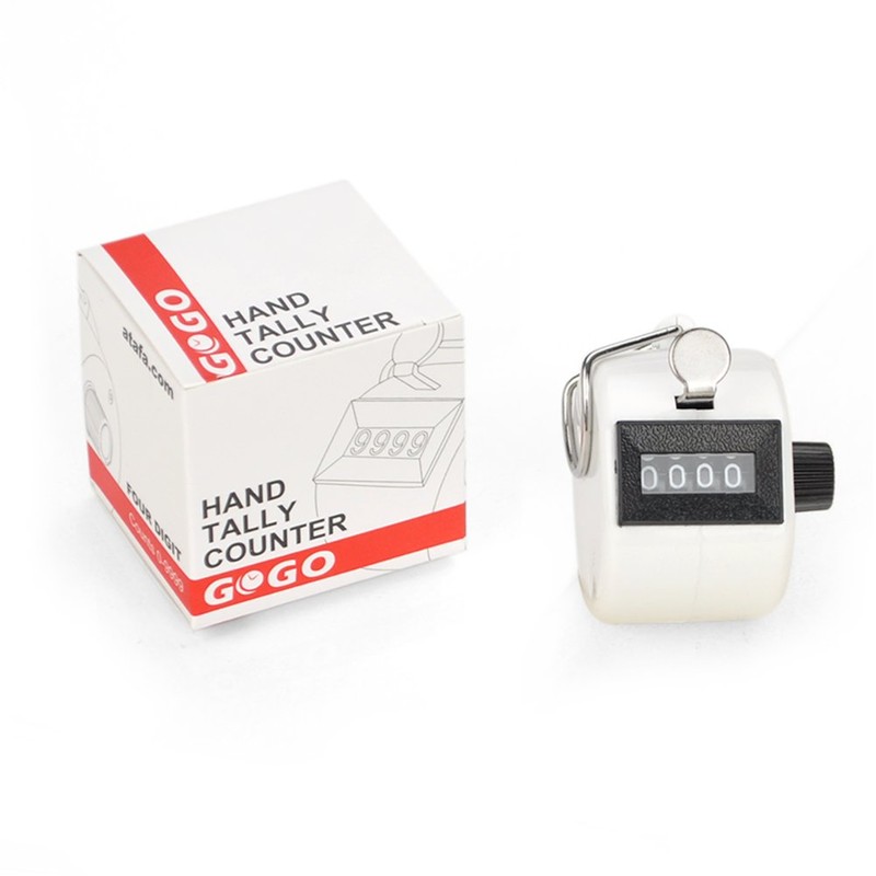 GOGO ABS Handheld Tally Counter 4 Digit Display Clicker for
