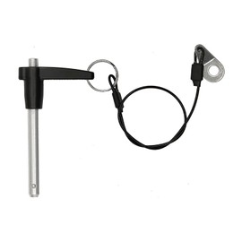 L-Handle Grip Fastening Locating Safety Pins ,Stainless Steel Quick Release Button Pins Ball Lock Pins with Ring&Lanyard Cable (0.39 x 3.15)