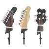 3pcs Wall Hooks Decorative 25kg Load Guitar Shape Environmental Resin