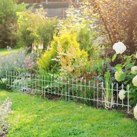 5 Pack White Garden Border Panels Decorative Flower Bed Edging Yard Fencing Model D0100X35CNP for Landscaping & DeckingColor: White Color
