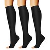 CHARMKING 3 Pairs Open Toe Compression Socks for Women &