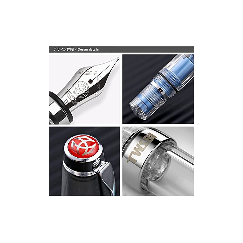 Twisbee Diamond Mini AL, Silver CT Fountain Pen, Inhalation Type,