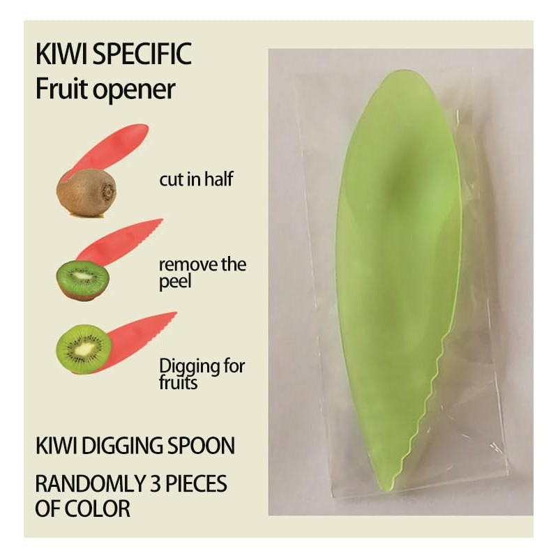 3pcs 2 in 1 Kiwi Easy Peelers Cutter Fruit Pulp