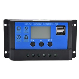 Solar Charge Controller LCD Display Dual USB Intelligent Control Regulator DC 12V‑24V20A