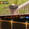 Solar Post Cap Lights Outdoor 16-Pack, Black Waterproof Solar Powered